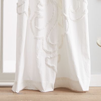 Gates Tufted Chenille 95" x 50" Poletop Window Panel, Pair