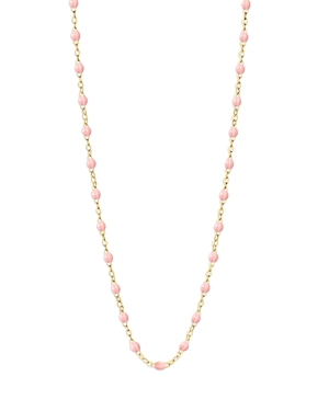 Gigi Clozeau 18k Yellow Gold Classic Gigi Resin Bead Collar Necklace, 16.5 In Baby Pink