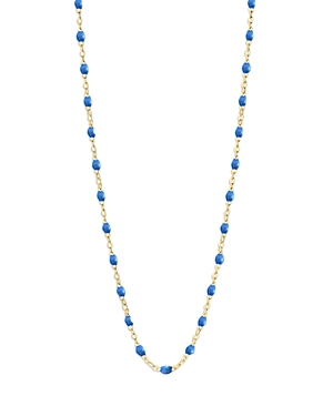 Shop Gigi Clozeau 18k Yellow Gold Classic Gigi Resin Bead Collar Necklace, 16.5 In Blue