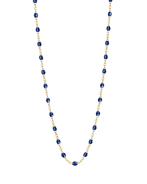 Gigi Clozeau 18k Yellow Gold Classic Gigi Resin Bead Collar Necklace, 16.5 In Dark Blue