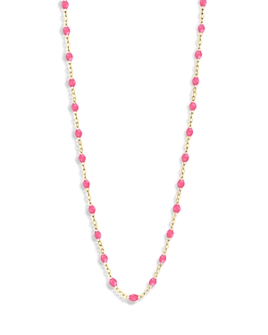 Gigi Clozeau 18k Yellow Gold Classic Gigi Resin Bead Collar Necklace, 16.5 In Pink