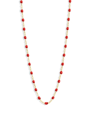 Gigi Clozeau 18k Yellow Gold Classic Gigi Resin Bead Collar Necklace, 16.5 In Poppy