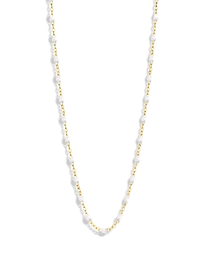 Gigi Clozeau 18k Yellow Gold Classic Gigi Resin Bead Collar Necklace, 16.5 In White