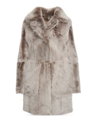 Gypsie Toscana Trimmed Reversible Shearling Coat