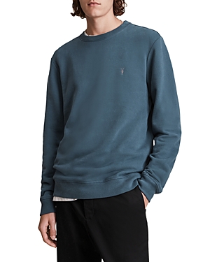 Allsaints Raven Slim Fit Crewneck Sweatshirt In Adventurer Blue