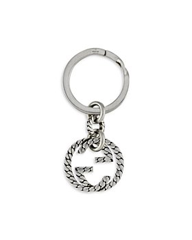 Gucci - Sterling Silver Interlocked G Textured Key Ring