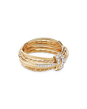 David Yurman - 18K Yellow Gold Angelika Diamond Multirow Ring