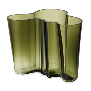 Iittala Aalto 6.25 Clear Vase In Moss Green