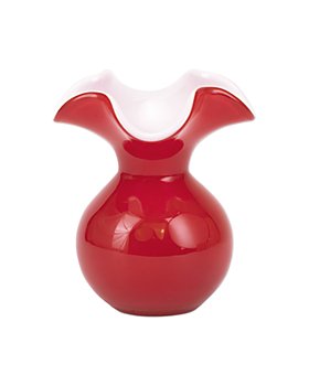 VIETRI - Hibiscus Glass Red Bud Vase