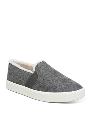 Vince Blair Shearling Slip-on Sneakers In Hgrey