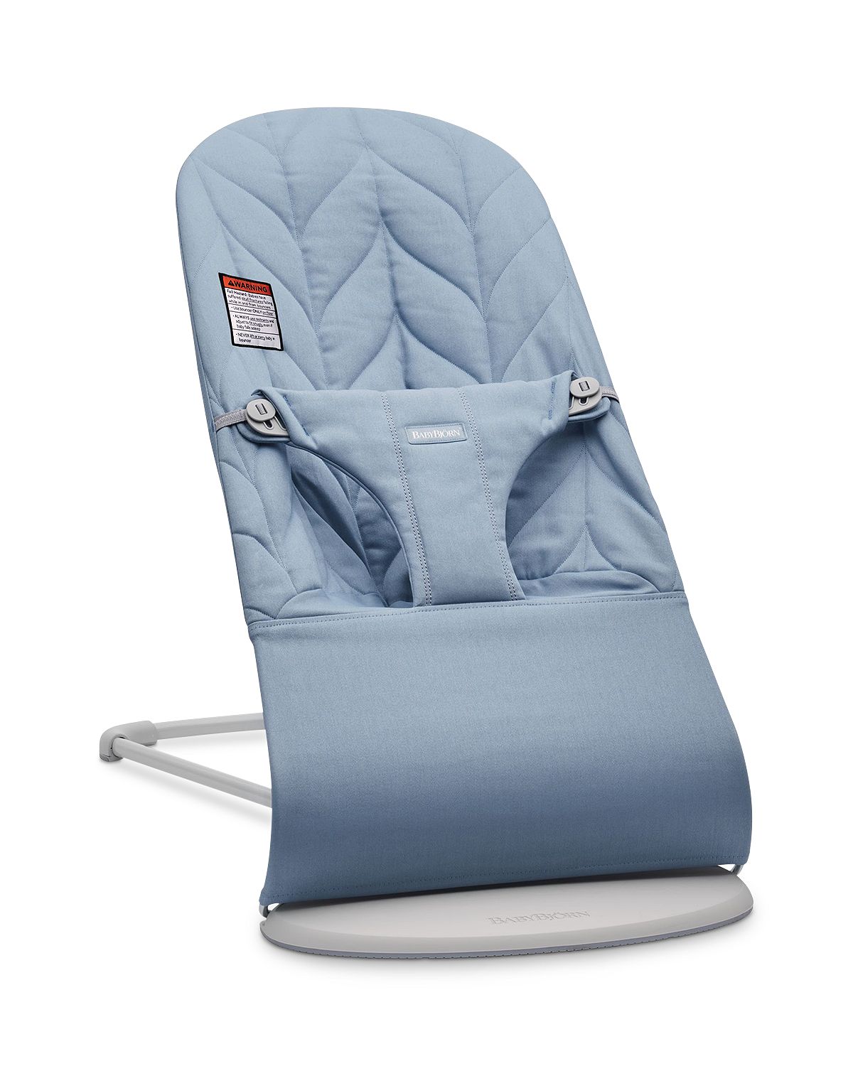 Photo 1 of BabyBjörn Bouncer Bliss, Light Gray Frame, Cotton, Petal Quilt, Blue