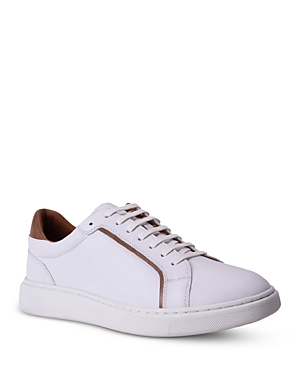 Gordon Rush Men's Devon Premium Lace Up Sneakers In White/tan