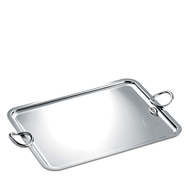 Christofle Vertigo Double-handle Silver-plated Tray 53cm X 42cm