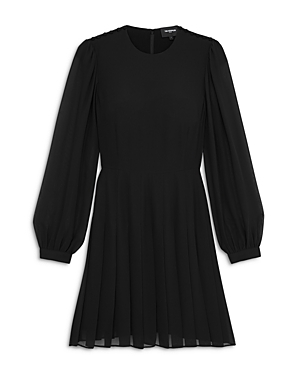 kooples pleated dress The Kooples Stripe-Print Pleated Hem Cotton Mini Dress In Blue White - 51% Off