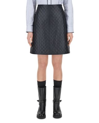 weekend max mara leather skirt