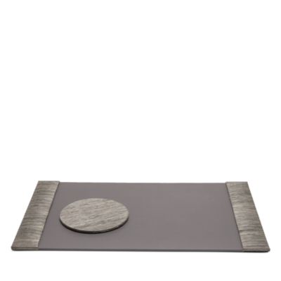 Napali Poly Hemp Desk Blotter &amp; Round Mouse Pad Set