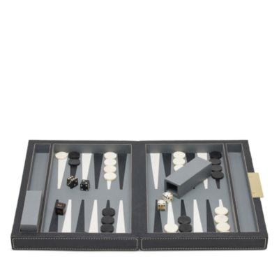 Pigeon & Poodle - Sebina Leather & Horn Backgammon Set, Small