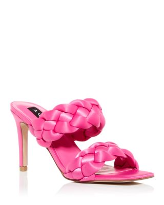 Aqua Women's Twist Braided High Heel 