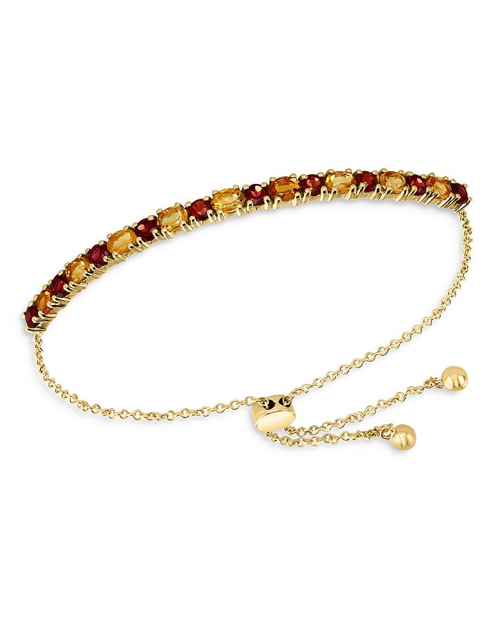 Garnet bolo bracelet top