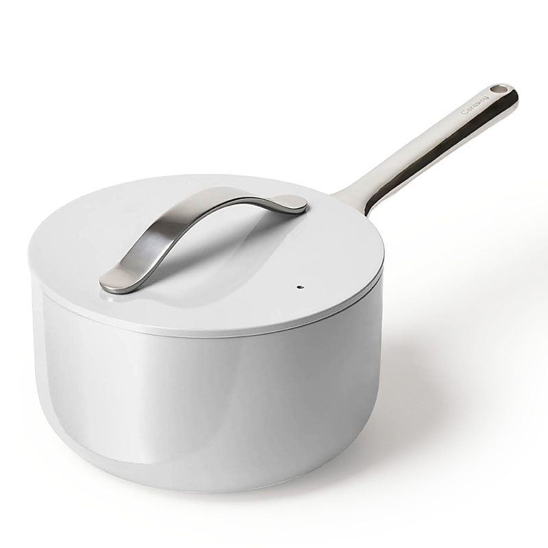 Caraway Nonstick Ceramic 3-quart Sauce Pan With Lid In Gray