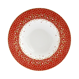 Shop Bernardaud Rim Soup Plate In White/red