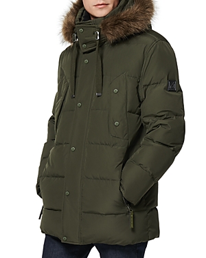 Shop Andrew Marc Gattaca Parka With Detachable Hood In Forest
