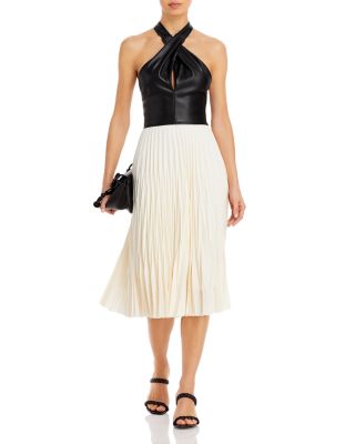 トップス THEREDTHREAD S drape holder tops leather THEREDTHREAD / ザレッドスレッド】S drape holder tops leather