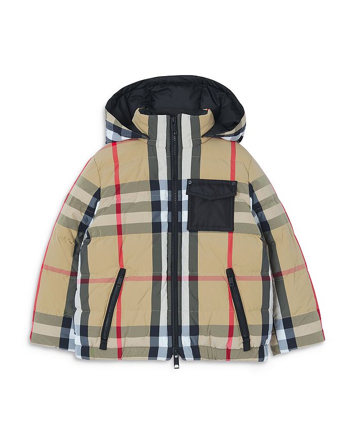 Burberry Boys' Reversible Check Nylon Puffer Jacket - Little Kid