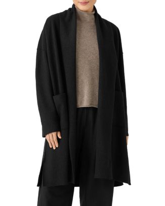 Eileen Fisher Wool High Collar Coat | Bloomingdale's