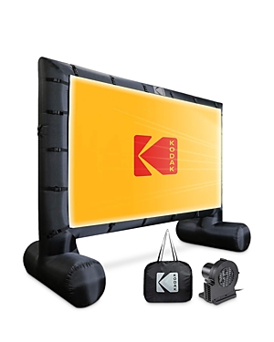 Shop Kodak Inflatable Outdoor Projector Screen In Black/white