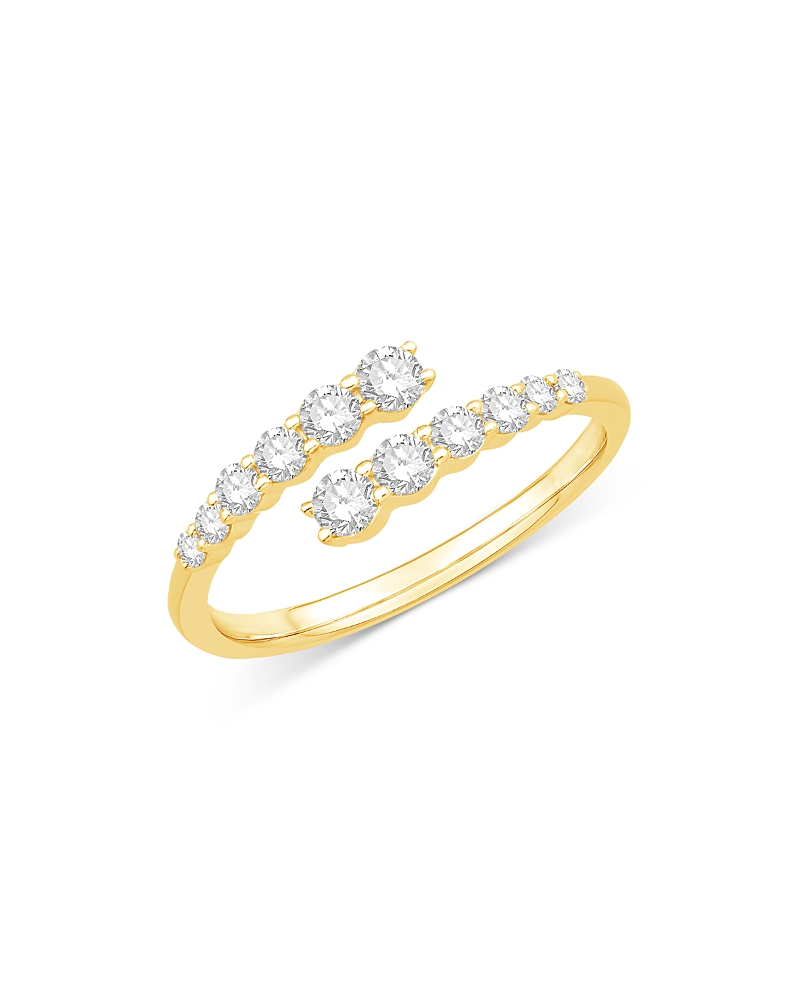 Bloomingdale's Diamond Bypass Ring In 14k Yellow Gold, 0.50 Ct. T. W. - Exclusive In Gold