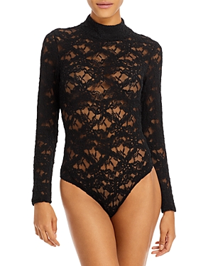 Shop Bardot Vezza Lace Bodysuit In Black