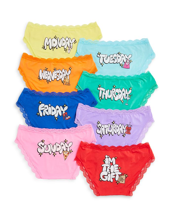 Womens Teen Underwear Bikini Days of the Week SET of 7 MEDIUM