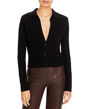 Vince Cropped Button Front Cashmere Cardigan