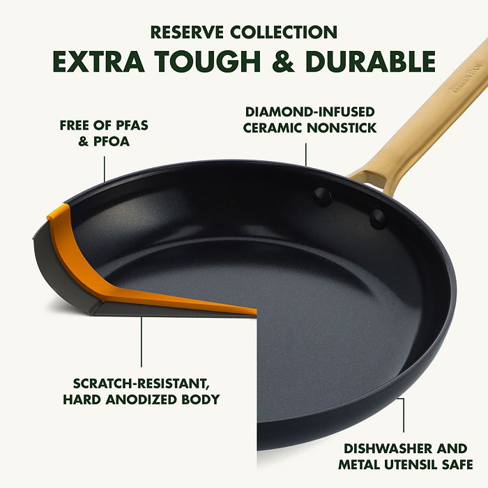 Greenpan Reserve Healthy Ceramic Nonstick Cookware, Set Of 10 In Coral