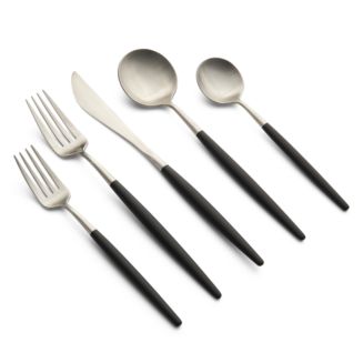 Cambridge Silversmiths Sojourn Black Satin 20 Piece Flatware Set | Bloomingdale's