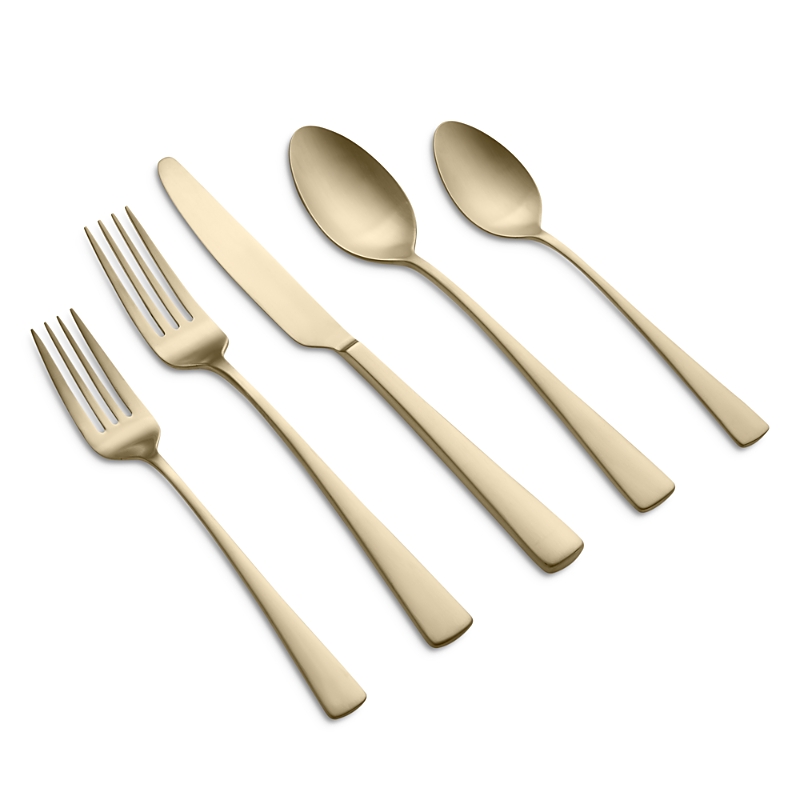 Cambridge Silversmiths Cerys Satin 20 Piece Flatware Set In Champagne