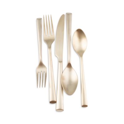 Gilda Champagne Satin 20 Piece Flatware Set 