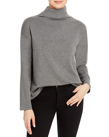 Eileen Fisher Petites - Funnel Neck Boxy Top