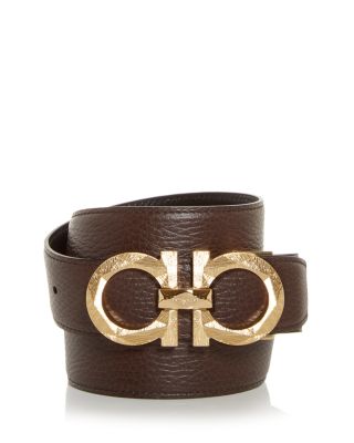 brown ferragamo belt gold buckle