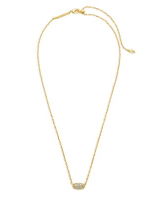 Kendra Scott - Grayson Cubic Zirconia Adjustable Pendant Necklace in 14K Gold Plate, 19"