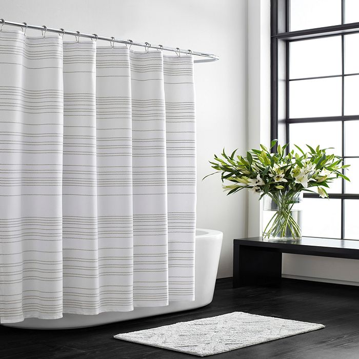 Vera Wang Irregular Stripe White Shower Curtain Bloomingdale's