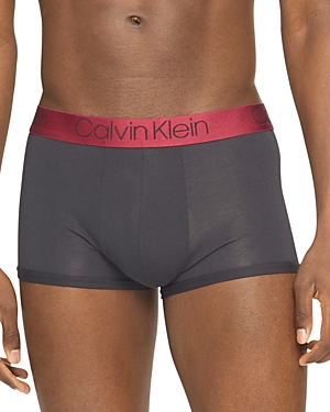 Calvin Klein Ultra-soft Modal Trunks In Gray/maroon