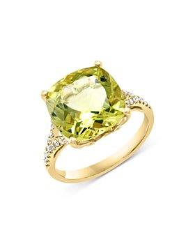 Bloomingdale's - Lemon Quartz & Diamond Ring in 14K Yellow Gold - 100% Exclusive
