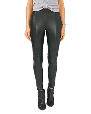Shop Vince Camuto Faux-leather Leggings In Dark Willow