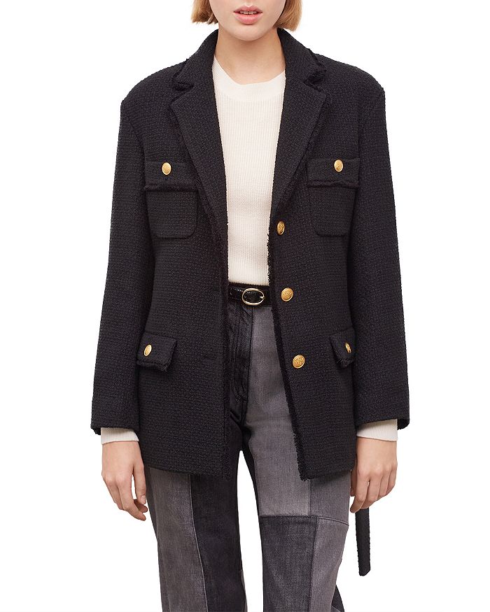 Gerard Darel Naomi Belted Tweed Jacket | Bloomingdale's