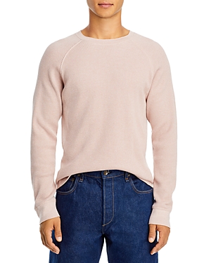 Vince Mouline Slim Fit Thermal Crewneck Sweater In Himalayan/ Off White