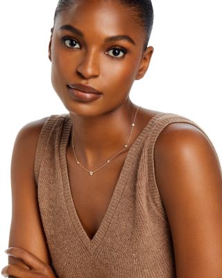 Diamond Station Necklace in 18K Yellow Gold, 1.0 tcw&nbsp;- Exclusive