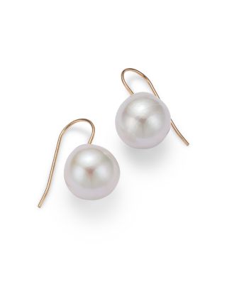Cultured Freshwater Pearl Drop Earrings in 14K Yellow Gold 