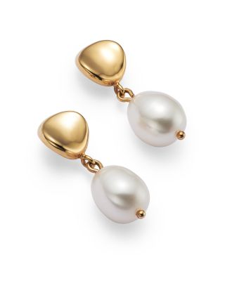 Cultured Freshwater Pearl Drop Earrings in 14K Yellow Gold, 8mm&nbsp;- Exclusive